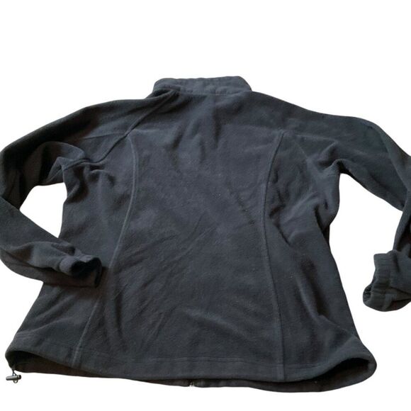 Columbia Black Full-Zip Fleece Jacket Size XL**NOTE Zipper defect - Picture 7 of 13
